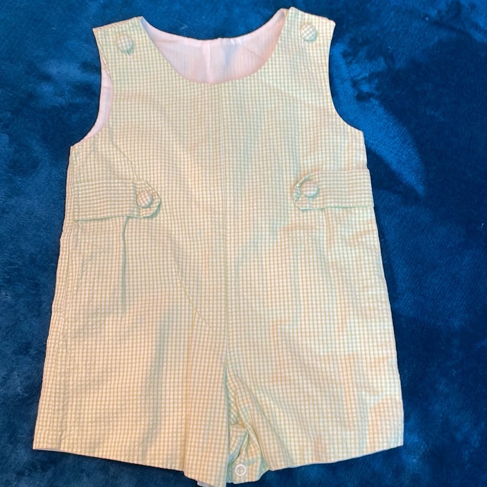 9 month lime green and white outfit